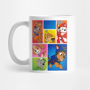 Dog in Comic Boxes Mug